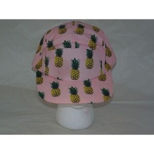 Pineapple Hat Mens Pink Geometric Print Adjustable Strap Casual Summer Boho‎ OS
